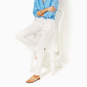 Lily Pulitzer taron white linen pants size S